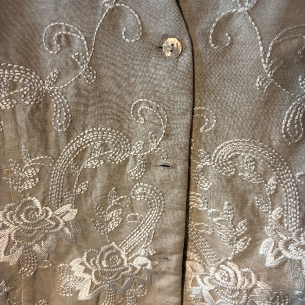 NWT Together Beige Linen Blend Top - Picture 4 of 8